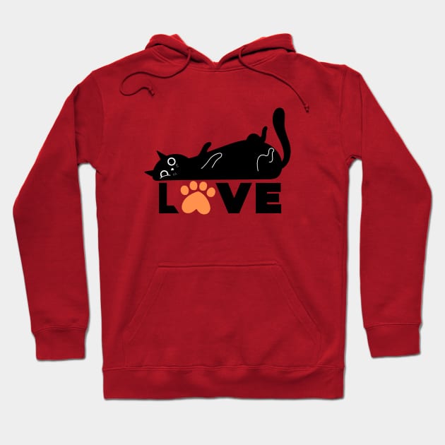 black cat lover Hoodie by starbone